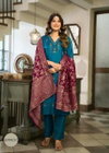 Afreen By Meher Glass Satin Kurti With Bottom Dupatta Wholesale Price In Surat
